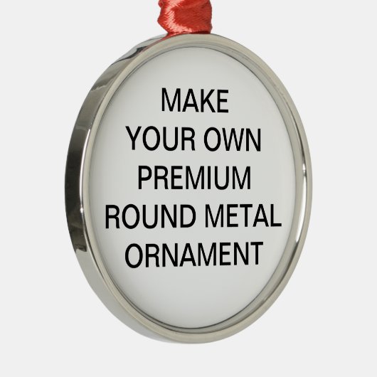 Ornement En Métal Custom Premium 2" Round Christmas Tree Ornament (Droite)
