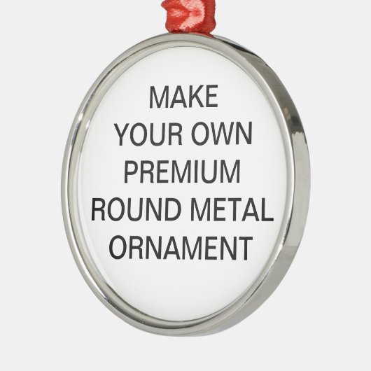 Ornement En Métal Custom Premium 2" Round Christmas Tree Ornament (Gauche)