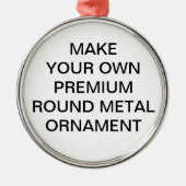 Ornement En Métal Custom Premium 2" Round Christmas Tree Ornament (Devant)
