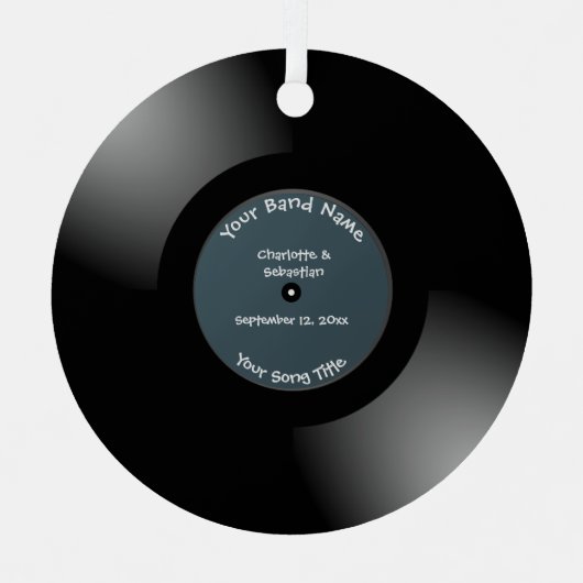 Ornement En Métal Custom Record Metal (Recto)