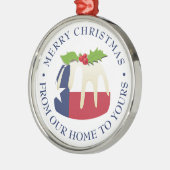 Ornement En Métal Custom TEXAS CHRISTMAS PUDDING Friends Neighbors (Gauche)