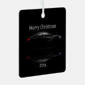 Ornement En Métal Customize Dated Christmas Sports Car Automobile (Avant droite)