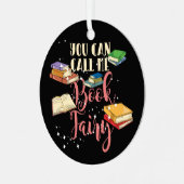 Ornement En Métal Cute Book Fairy Librairie Vacances (Avant gauche)