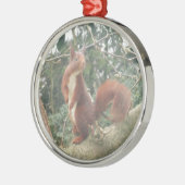 Ornement En Métal Cute Standing Squirrel Metal Ornament (Gauche)