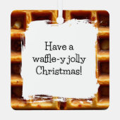Ornement En Métal Cute Waffle Themed Christmas  (Verso)