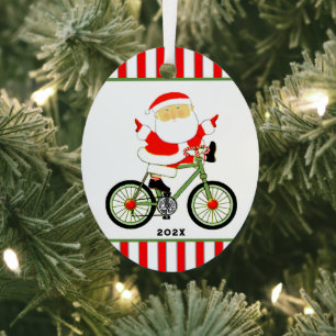 Ornement En Métal Cycliste à vélo Noël