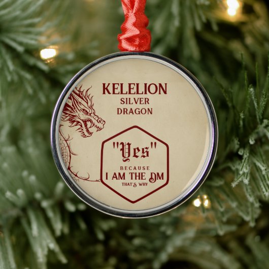 Ornement En Métal D20 Dice Celtic Dragon MDN RPG Parce que DM Gamer (Arbre)