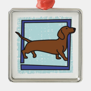 Ornement En Métal Dachshund