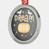 Ornement En Métal Dachshund Dream Big (Gauche)