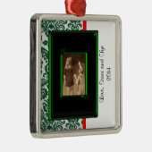 ORNEMENT EN MÉTAL DAMASK PHOTO NOËL MODÈLE ORNAMENT (Droite)