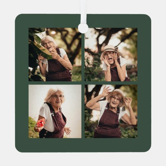 Ornement En Métal Dans Loving Memory | 5 Photo Collage | (Verso)