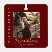 Ornement En Métal Dans Loving Memory | 5 Photo Collage | (Recto)