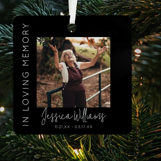 Ornement En Métal Dans Loving Memory | 5 Photo Collage |