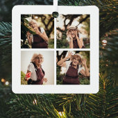 Ornement En Métal Dans Loving Memory | 5 Photo Collage |