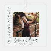 Ornement En Métal Dans Loving Memory | 5 Photo Collage | (Recto)