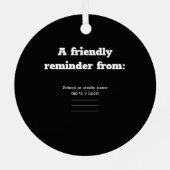 Ornement En Métal Danse Clean Cava Rosa Round (Verso)