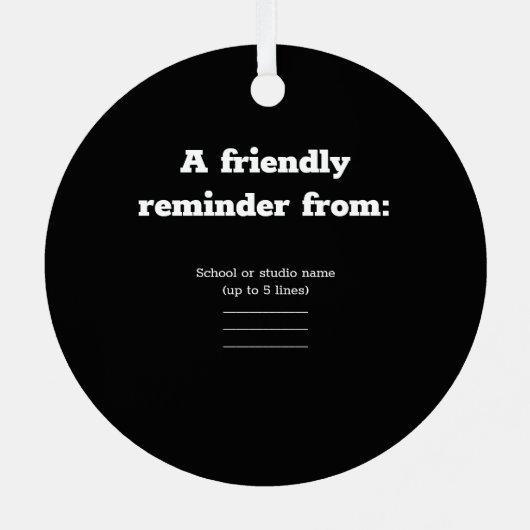 Ornement En Métal Danse Clean Golden Brass Round (Verso)