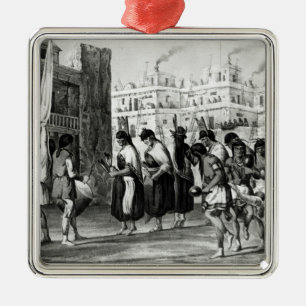 Ornement En Métal Danse de Buffalo chez Pueblo de Zuni