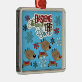 Ornement En Métal Dashing Lance La Neige (Droite)