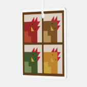 Ornement en métal de la courge de poulet (Avant gauche)