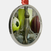 Ornement En Métal De l'autre côté du Pitch & Crease : Football Crick (Droite)