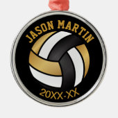 Ornement En Métal 🏐 de volleyball - or (Devant)