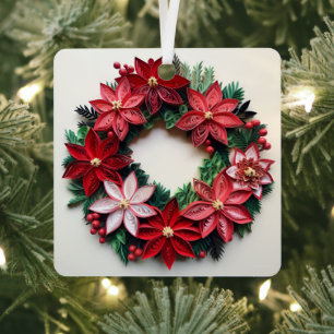 Ornement En Métal Décor de Noël de la couronne