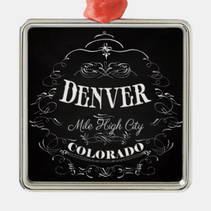 Ornement En Métal Denver, le Colorado - ville de haut de mille