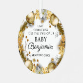 Ornement En Métal Dernier Noël avant l'arrivée du bébé Grossesse béb (Avant gauche)