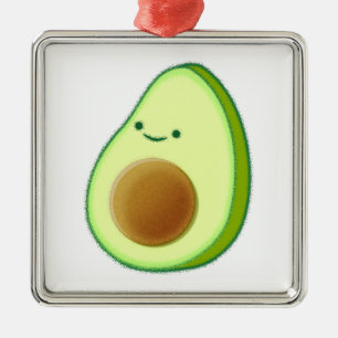 Ornement En Métal Dessin Avocado mignon