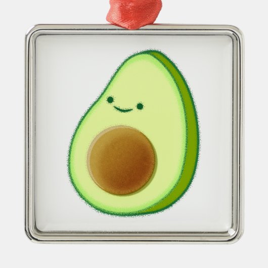 Ornement En Métal Dessin Avocado mignon (Devant)