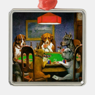 Ornement En Métal Destin d'humour de cartes de tisonnier d'animaux