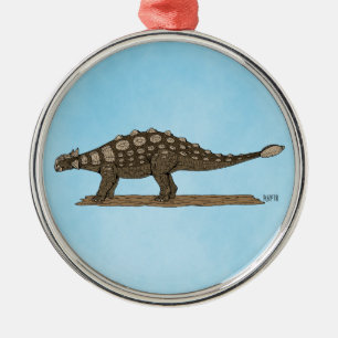 Ornement En Métal Dinosaure crétacé Ankylosaurus