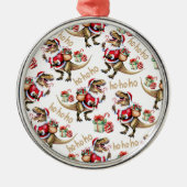 Ornement En Métal Dinosaurs Santa Hats Christmas Ornament Keepsake (Devant)