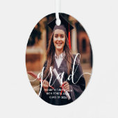 Ornement En Métal Diplômé Simple Script Moderne Photo Classique (Avant gauche)