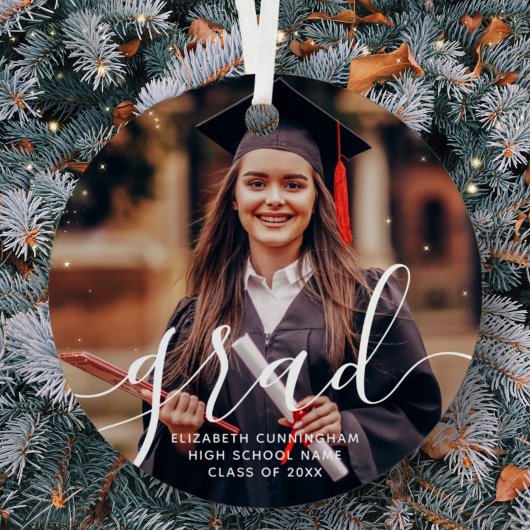 Ornement En Métal Diplômé Simple Script Moderne Photo Classique