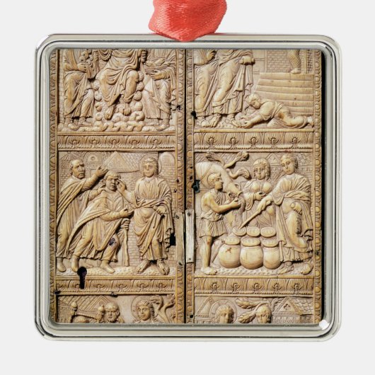 Ornement En Métal Diptyque montrant les miracles du Christ (Devant)