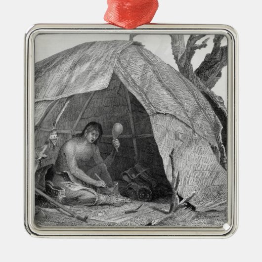 Ornement En Métal Docteur indien Concocting un pot de médecine (Devant)