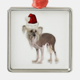 Ornement En Métal Dogs~Original Ditzy Ornament~Chinese Crested