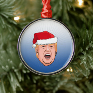 Ornement En Métal Donald Trump en colère Noël