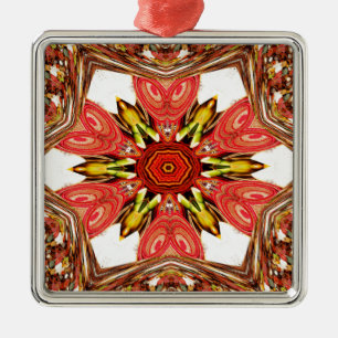 Ornement En Métal Doodle Floral Art Imprimer