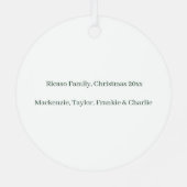 Ornement En Métal Douleur de Noël moche Visage drôle Personnalisé (Verso)