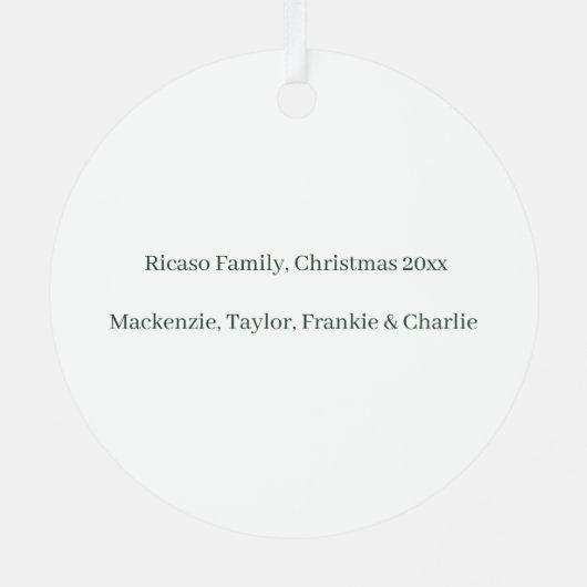 Ornement En Métal Douleur de Noël moche Visage drôle Personnalisé (Verso)