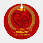Ornement En Métal Dragon Heart, Année du Dragon (Verso)