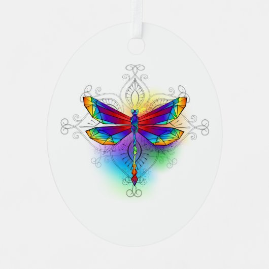 Ornement En Métal Dragonfly en arc-en-ciel (Recto)