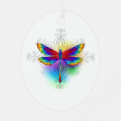 Ornement En Métal Dragonfly en arc-en-ciel (Verso)