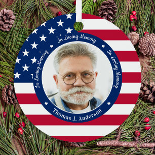 Ornement En Métal Drapeau américain patriotique Personnalisé 2 Photo