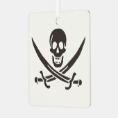 Ornement En Métal Drapeau de crâne obsidien Drapeau de pirate Calico (Avant gauche)