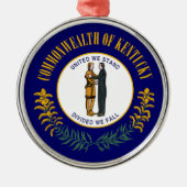 Ornement En Métal Drapeau de l'État du Kentucky : Commonwealth améri (Devant)