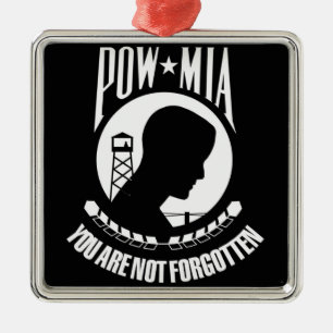 Ornement En Métal Drapeau de POW-MIA